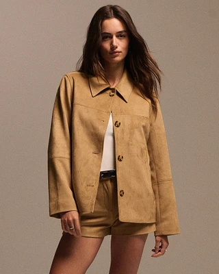 Faux Suede Jacket