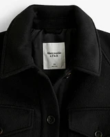 Wool-Blend Utility Shirt Jacket