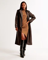 Vol. 28 Vegan Leather Trench Coat