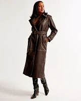 Vol. 28 Vegan Leather Trench Coat