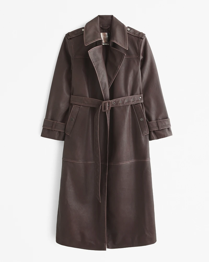 Vol. 28 Vegan Leather Trench Coat