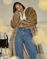 Full-Length Faux Fur Coat