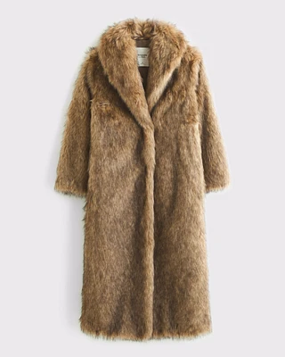 Full-Length Faux Fur Coat