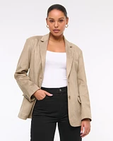 Vegan Suede Slouchy Blazer