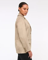 Vegan Suede Slouchy Blazer