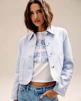 Vegan Suede Button-Through Jacket