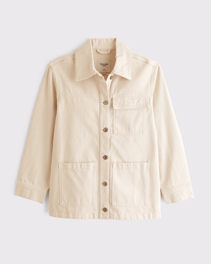 Denim Utility Shirt Jacket