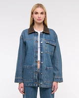 Denim Utility Shirt Jacket