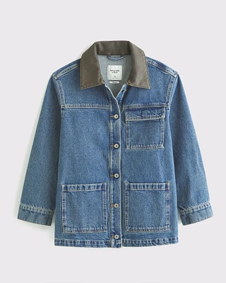 Denim Utility Shirt Jacket