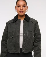 Short Waxed Chore Jacket