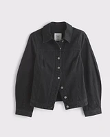 Slim Barrel Sleeve Denim Jacket