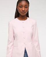 Collarless Suiting Blazer