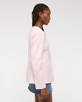 Collarless Suiting Blazer