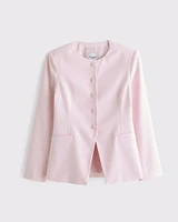 Collarless Suiting Blazer