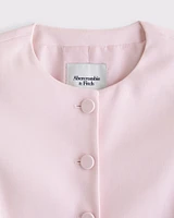 Collarless Suiting Blazer