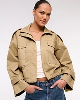 Lightweight Cinched Utility Jacket