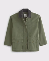 Cinched Waist Workwear Jacket