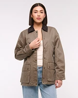 Mid-Length Waxed Barn Jacket
