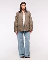 Mid-Length Waxed Barn Jacket