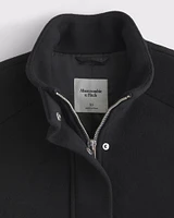 Barrel Sleeve Wool-Blend Jacket
