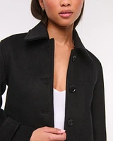 Short Wool-Blend Coat