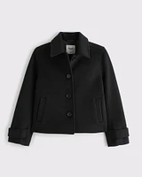 Short Wool-Blend Coat