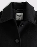 Short Wool-Blend Coat