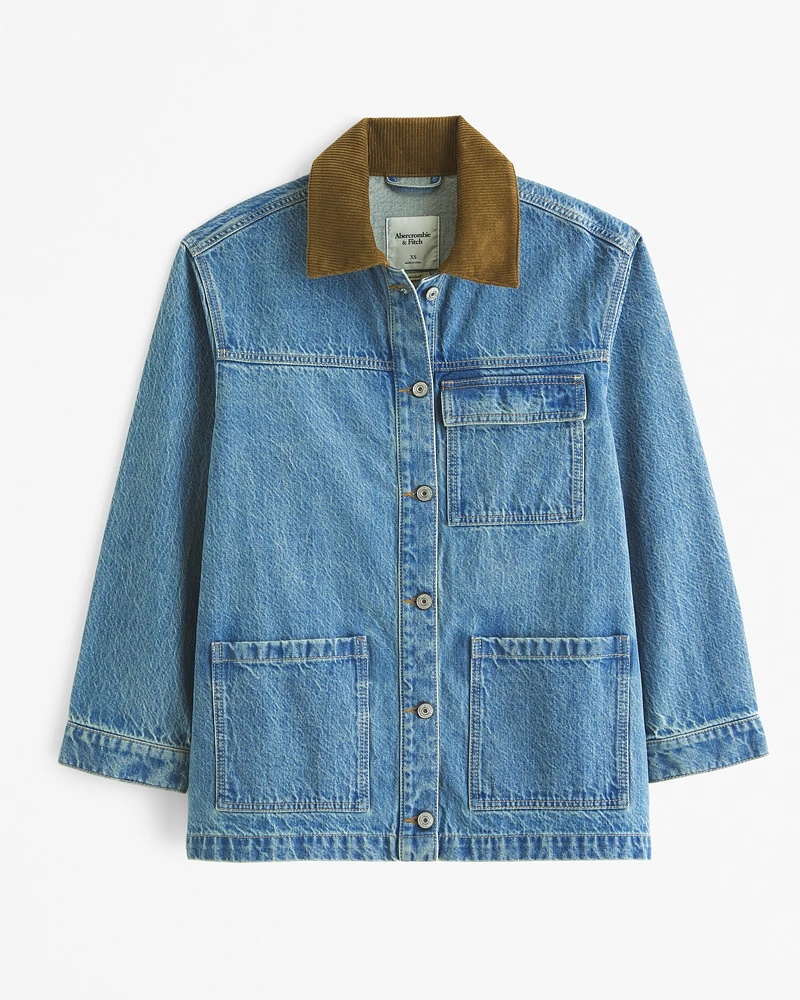 Denim Utility Shirt Jacket