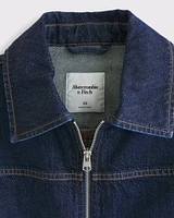 Slim Double-Zip Denim Jacket