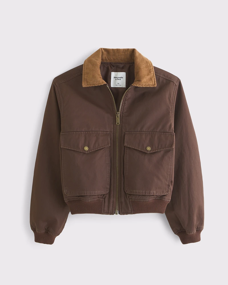 Short Waxed Workwear Jacket