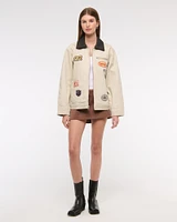 Patchwork Denim Workwear Jacket