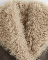 Vegan Suede Shearling Reversible Coat