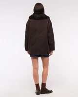 Removable Collar Workwear Coat