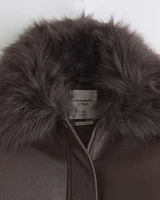 Vegan Leather Bomber Jacket