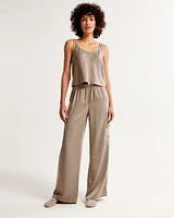 Lounge Satin Wide Leg Pant