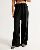 Pointelle Wide Leg Pant