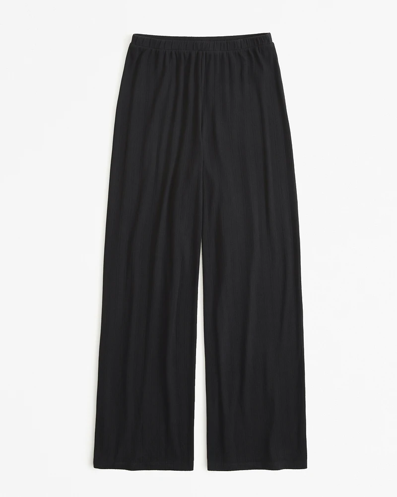 Pointelle Wide Leg Pant