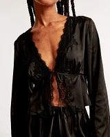 Lace and Satin Sleep Top