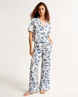 Short-Sleeve Satin Sleep Shirt
