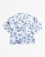 Short-Sleeve Satin Sleep Shirt