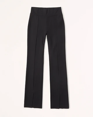 Ponte Split-Hem Flare Pant