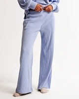 Brushed Rib Wide Leg Sweatpant