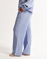 Brushed Rib Wide Leg Sweatpant