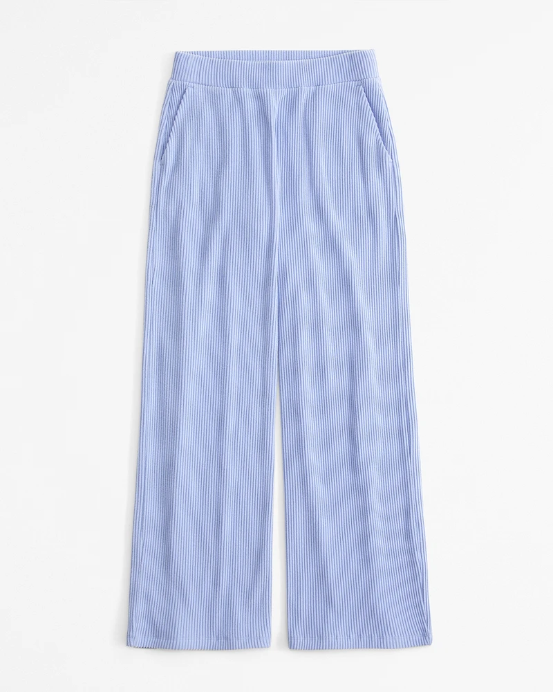 Brushed Rib Wide Leg Sweatpant