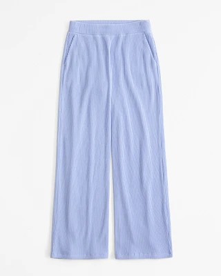 Brushed Rib Wide Leg Sweatpant