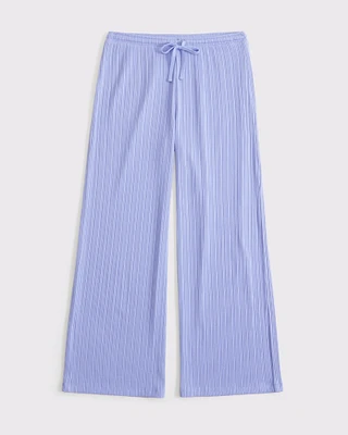 Lounge Rib Mid Rise Wide Leg Sweatpant