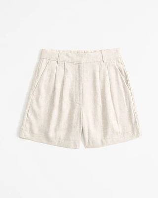 A&F Sloane Tailored Linen-Blend Short