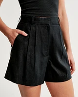 A&F Sloane Tailored Linen-Blend Short