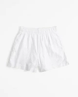 Schiffli Embroidered Pull-On Short
