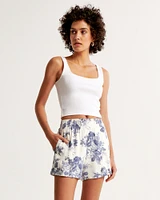 Linen-Blend Pull-On Short